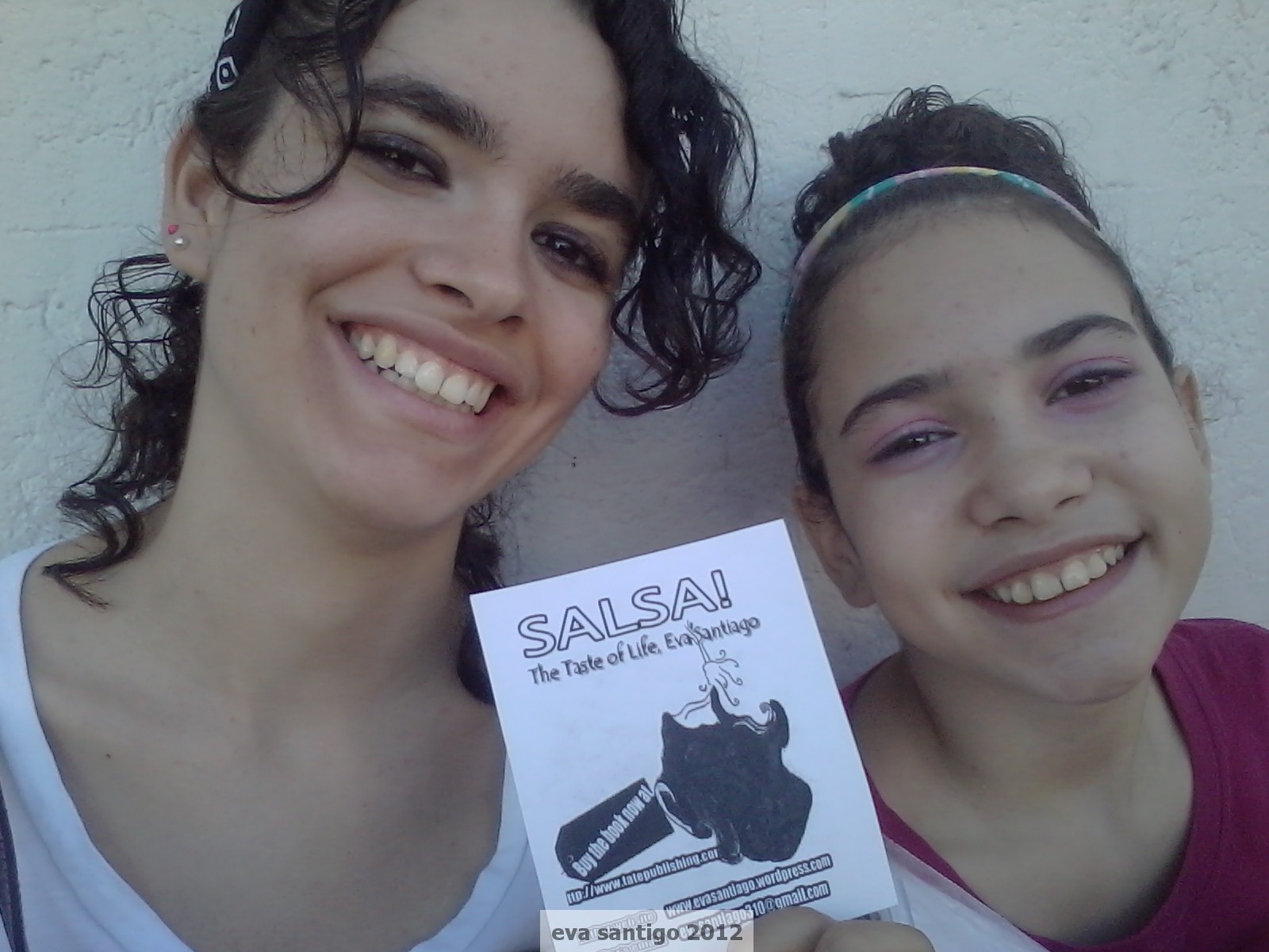 Elena & Raxy Helped Me Hand Out Book Flyers